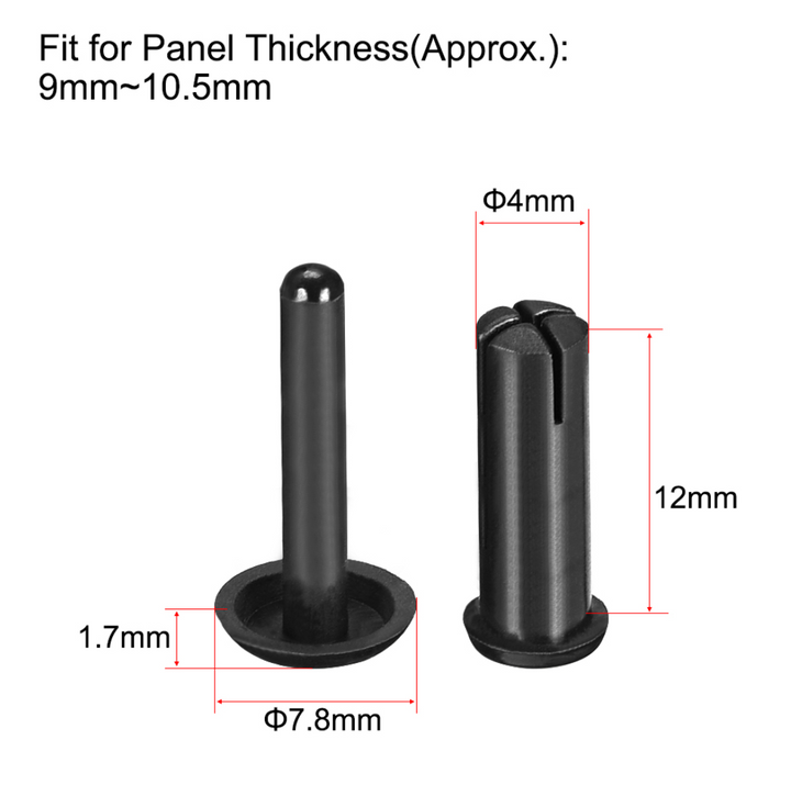Reusable Long Plastic Rivets