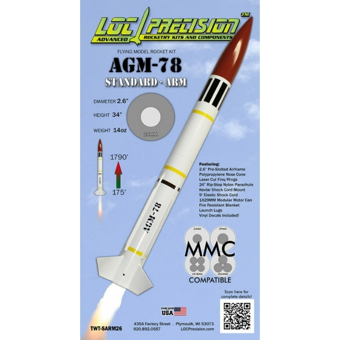 2.63 Standard Arm Rocket | Flying Model Rocket - LOC Precision – LOC ...